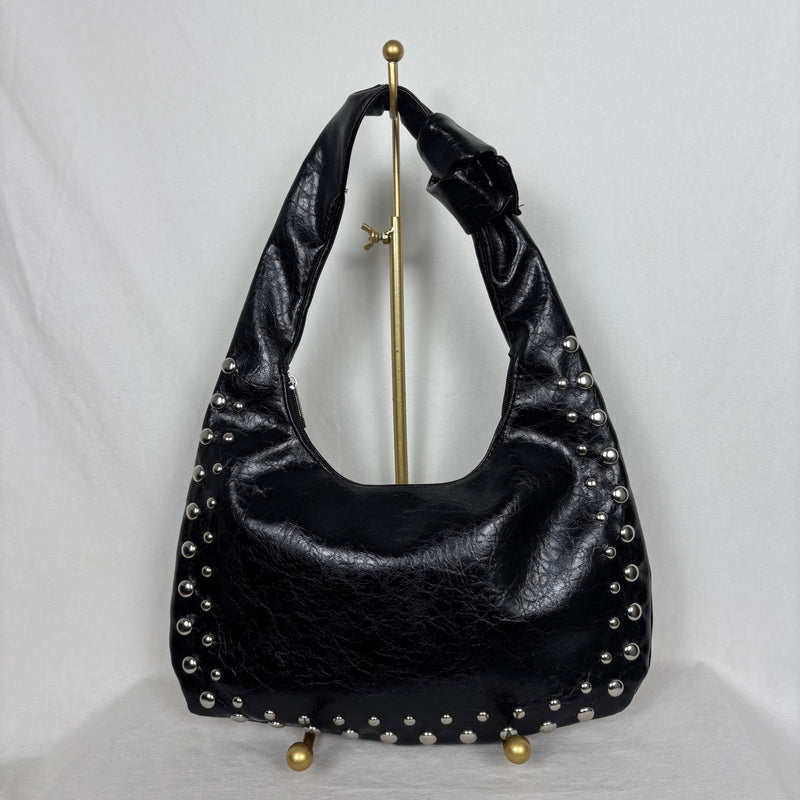 Rivet Underarm Crescent Bag