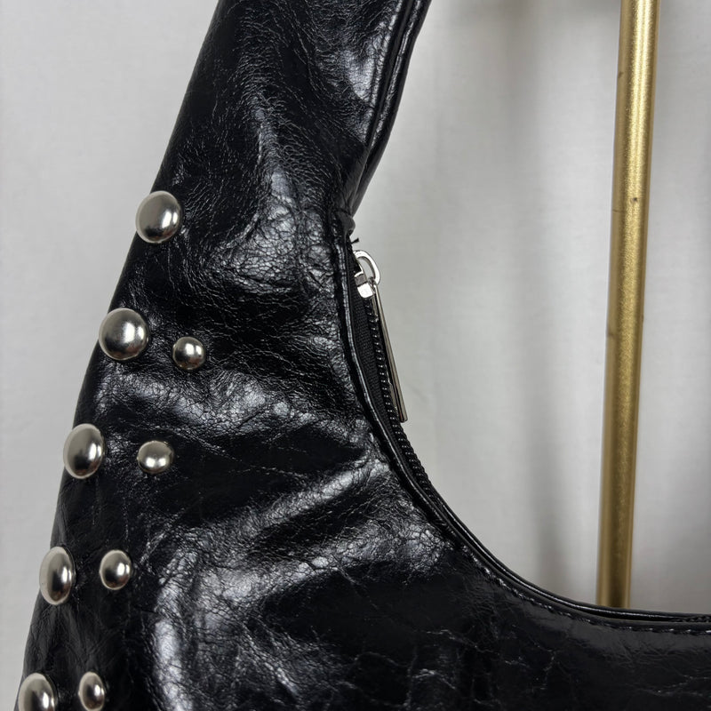 Rivet Underarm Crescent Bag