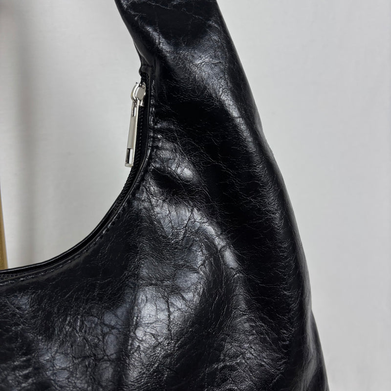 Rivet Underarm Crescent Bag
