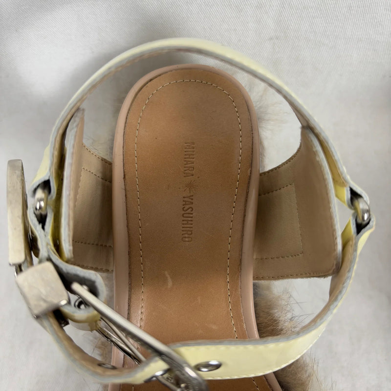 Mihara Yasuhiro Fur Trim Chunky Sandals
