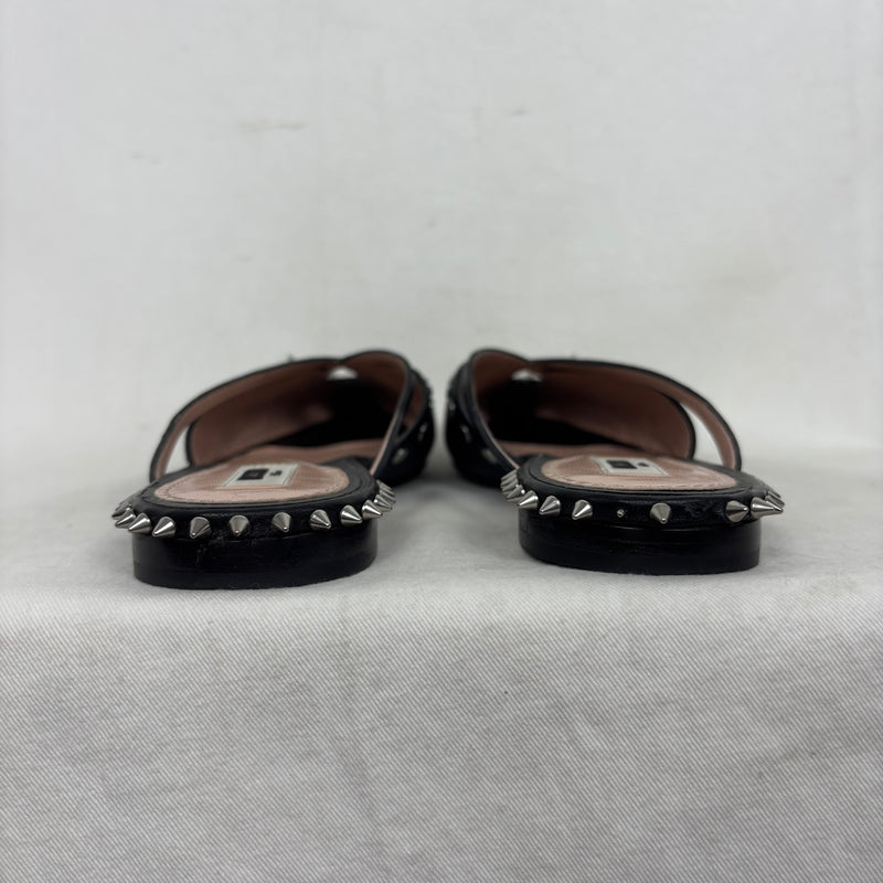 Moschino Pointed Studded Slingback Flats (Size 37)