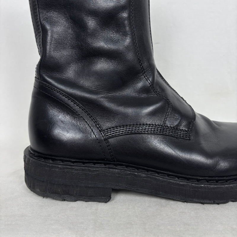 Ann Demeulemeester Leather Zip Up Combat Boots