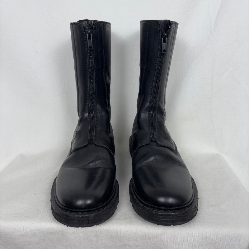 Ann Demeulemeester Leather Zip Up Combat Boots