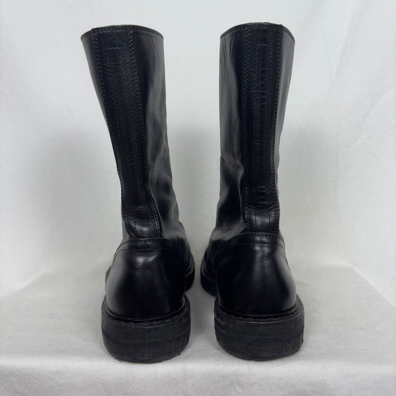 Ann Demeulemeester Leather Zip Up Combat Boots