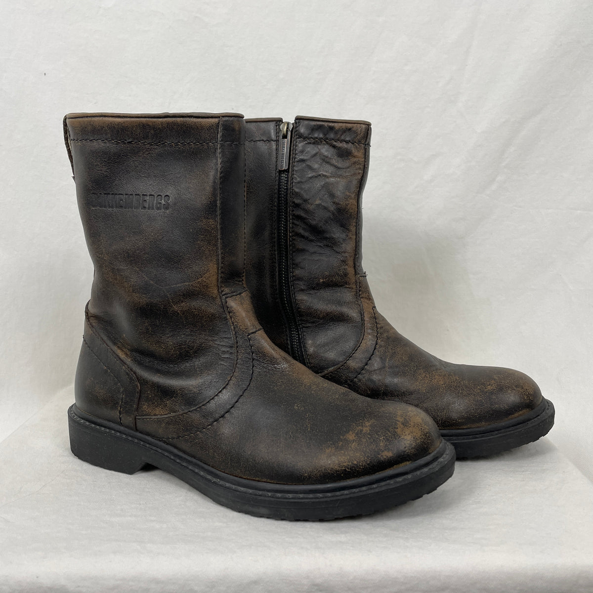 靴 00s DIRK BIKKEMBERGS Suede Mid Boots Dirk Bikkembergs black boots with blue mountaineering straps