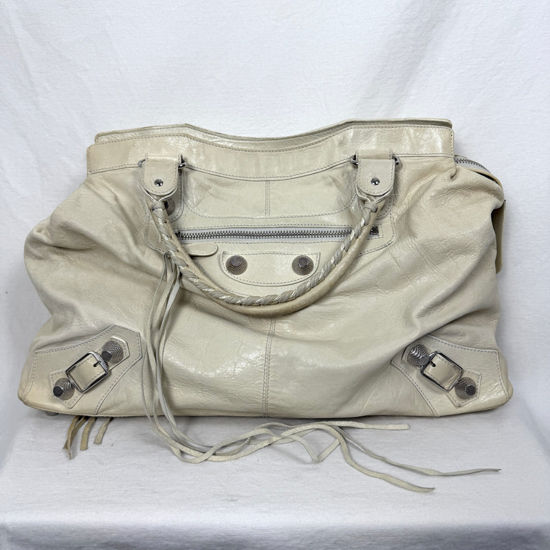 Balenciaga Giant Work Bag In Ivory