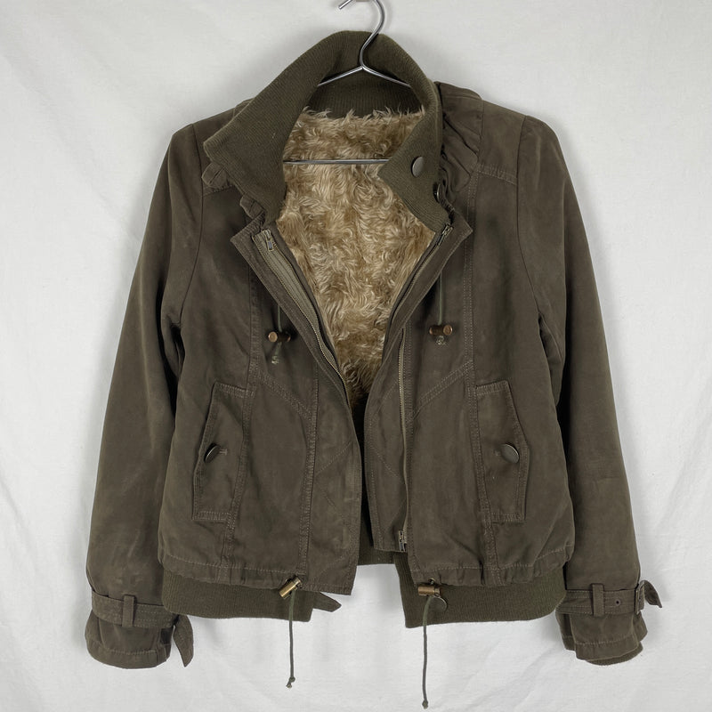 90s Abahouse Devinette 2in1 Fur Lined Military Jacket
