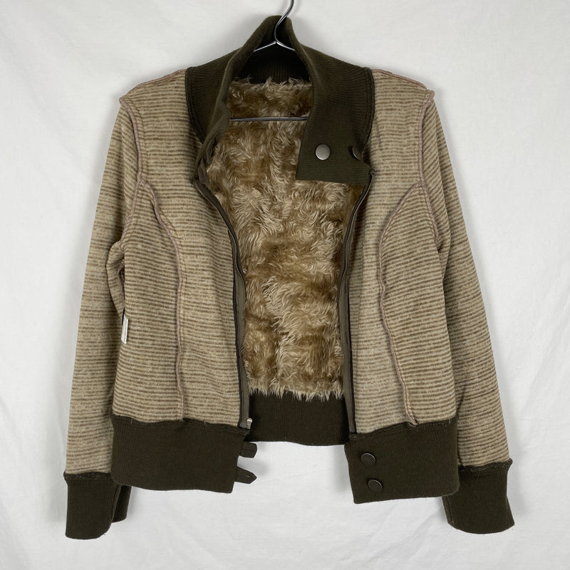 90s Abahouse Devinette 2in1 Fur Lined Military Jacket
