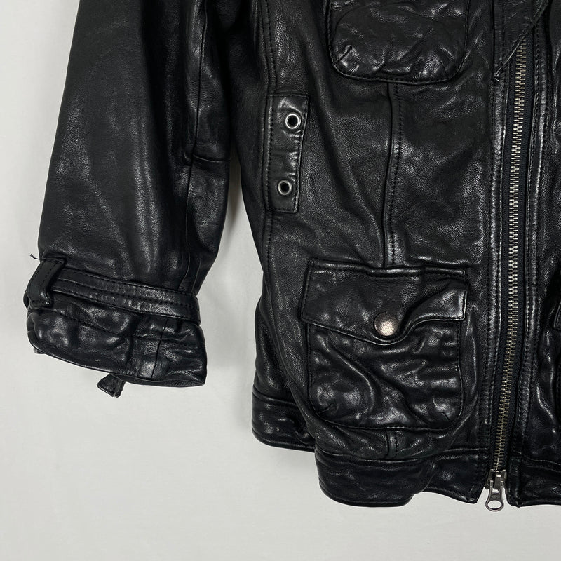 5351 Pour Les Femmes Leather Biker Jacket