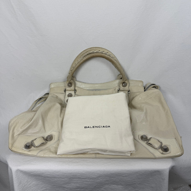 Balenciaga Giant Work Bag In Ivory