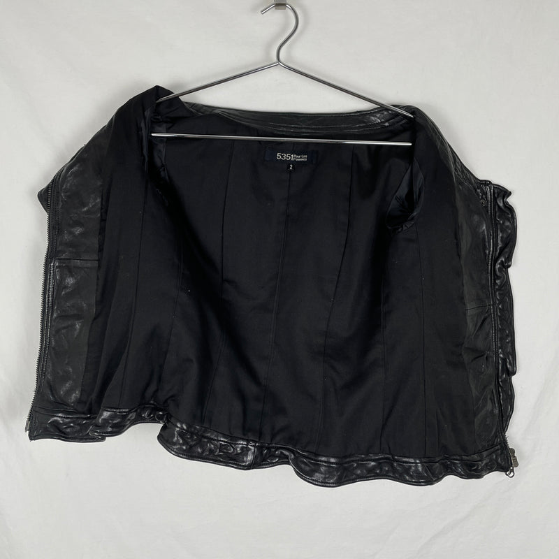 5351 Pour Les Femmes Leather Biker Jacket