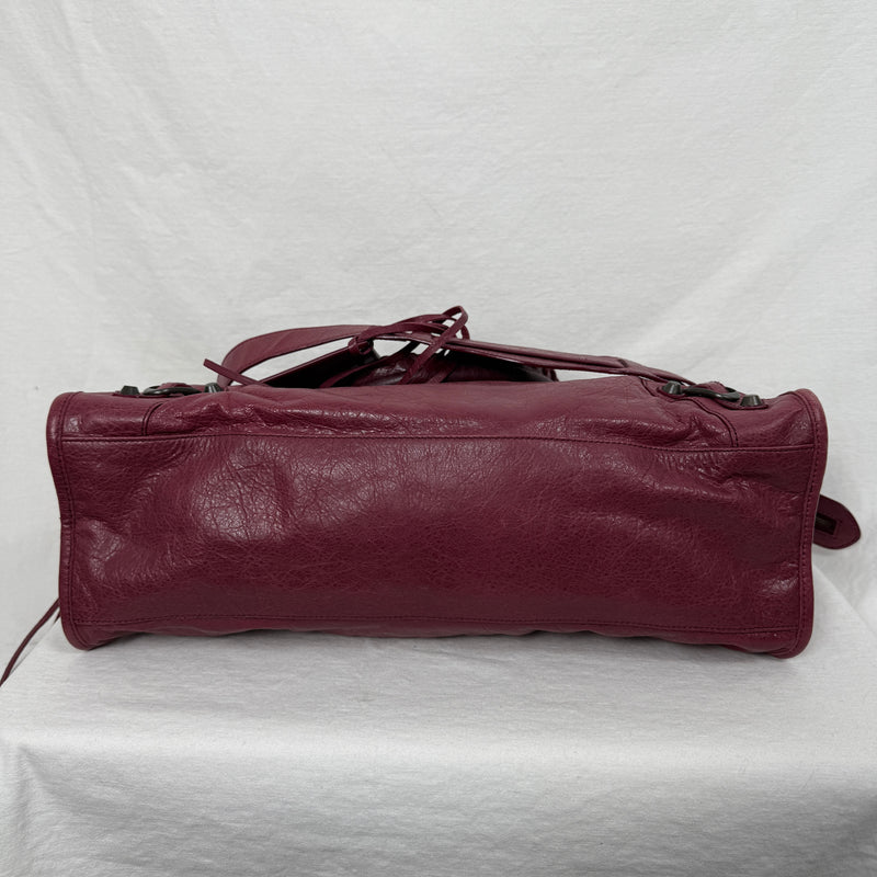 FW12 Balenciaga City Bag Wine Red