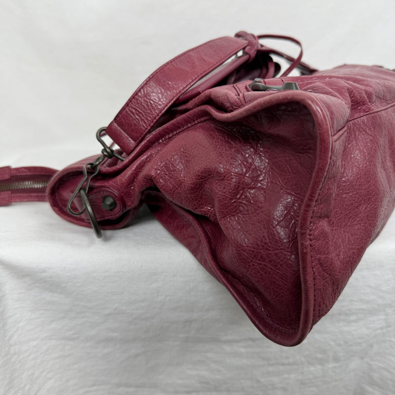 FW12 Balenciaga City Bag Wine Red