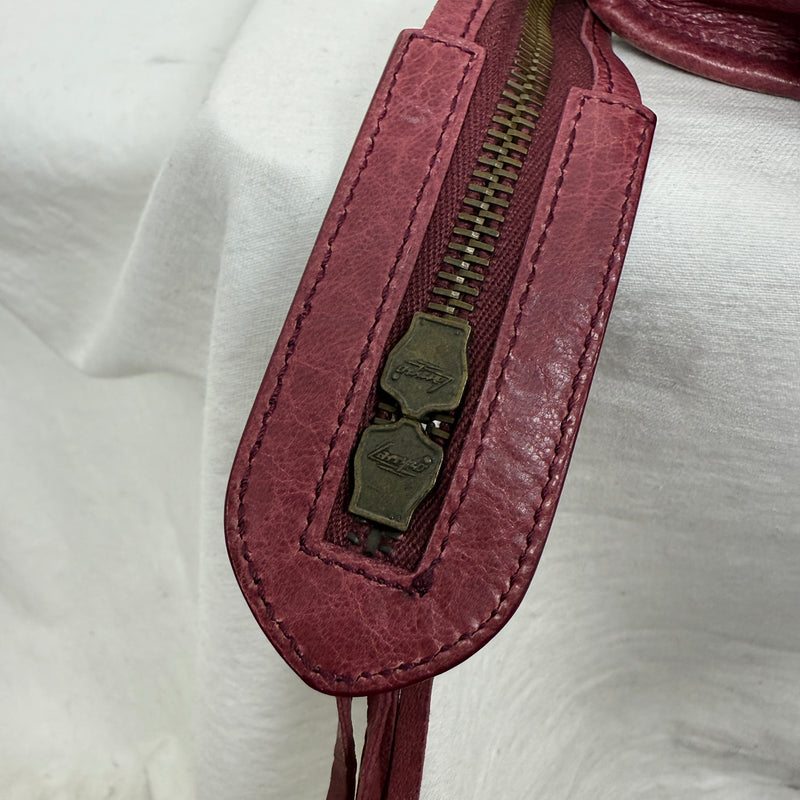 FW12 Balenciaga City Bag Wine Red