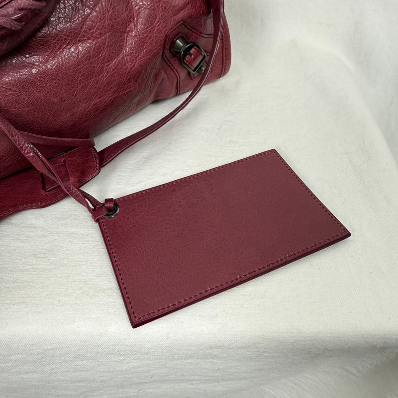 FW12 Balenciaga City Bag Wine Red