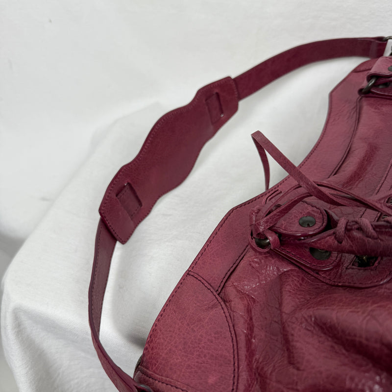 FW12 Balenciaga City Bag Wine Red