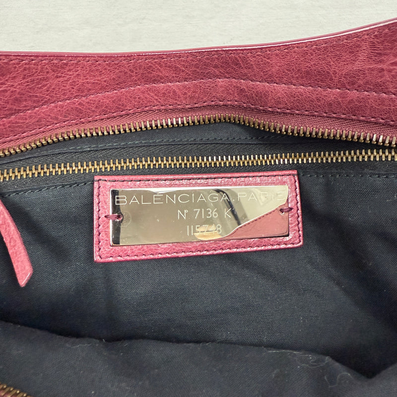 FW12 Balenciaga City Bag Wine Red