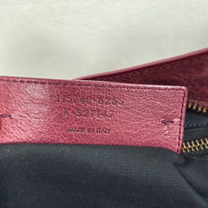 FW12 Balenciaga City Bag Wine Red
