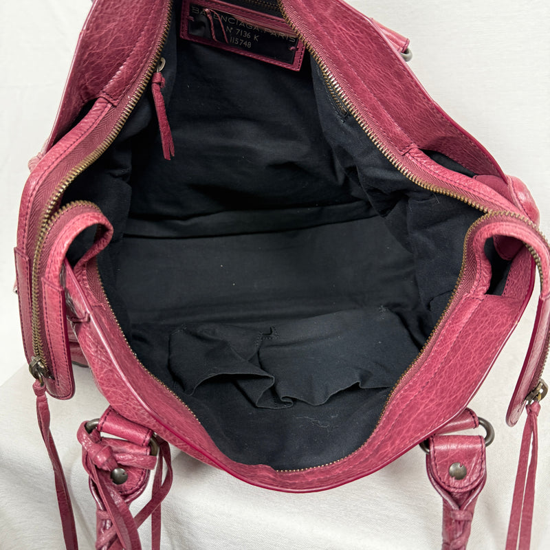 FW12 Balenciaga City Bag Wine Red