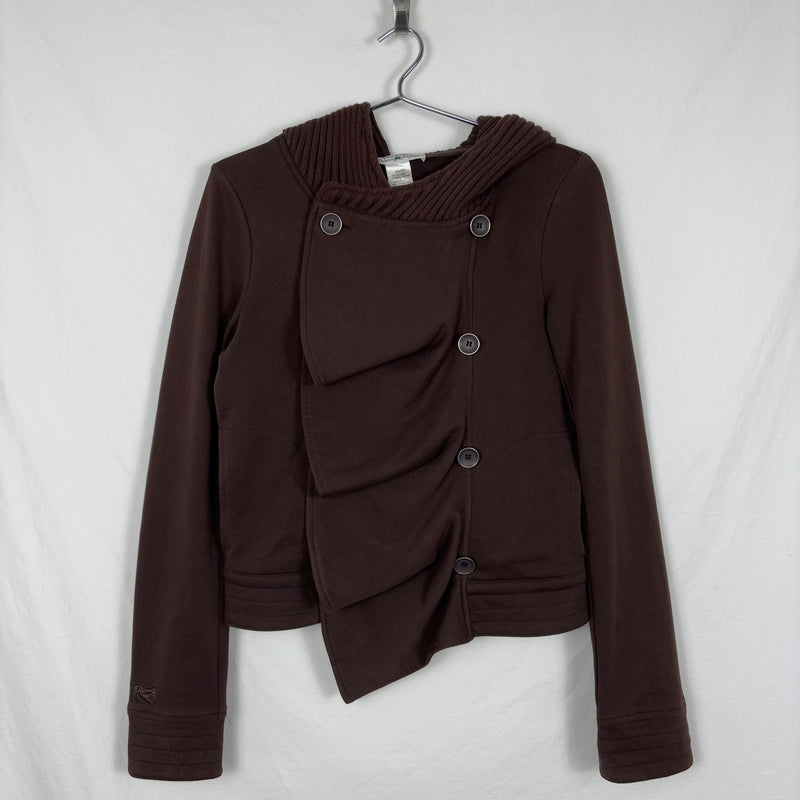 90s Parasuco Cropped Button Up Hoodie