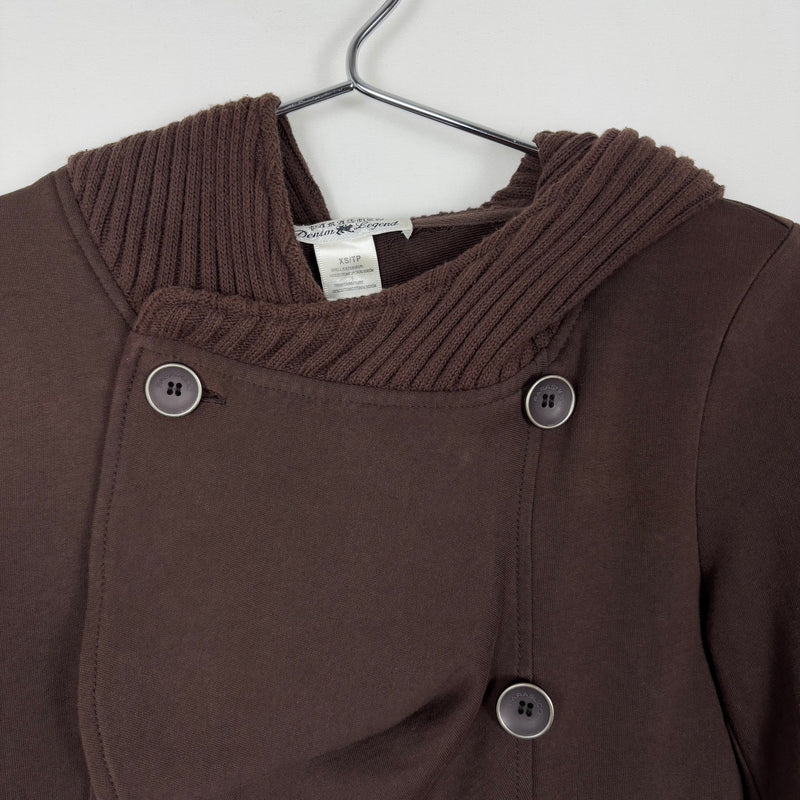 90s Parasuco Cropped Button Up Hoodie