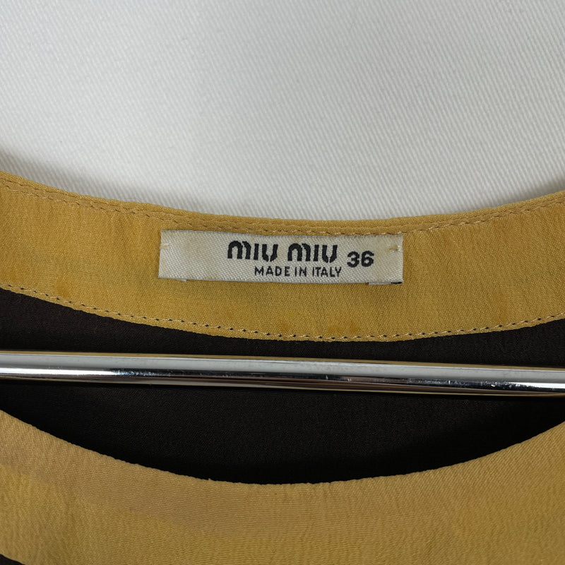 FW2008 Miu Miu Silk Multicoloured Cutwork Dress