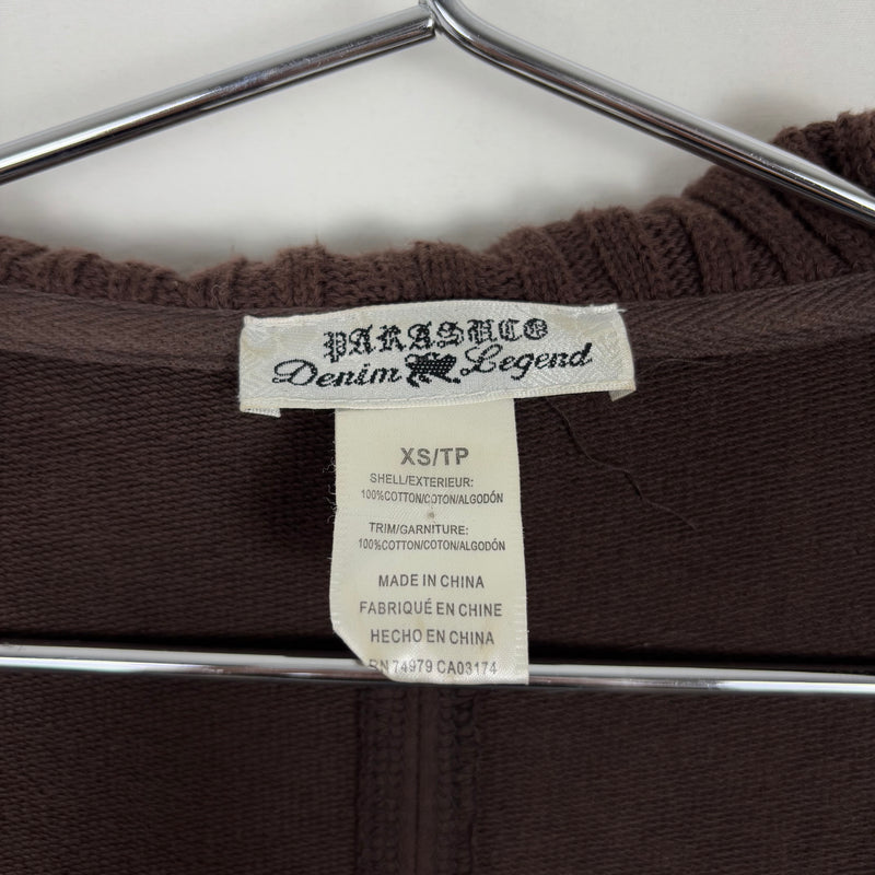 90s Parasuco Cropped Button Up Hoodie