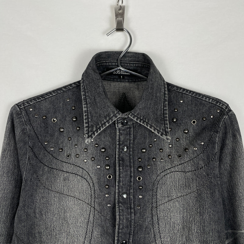 5351 Pour Les Hommes Denim Shirt With Studs