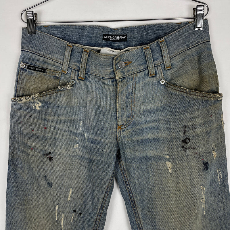 Dolce&Gabbana Paint Crush Denim Pants