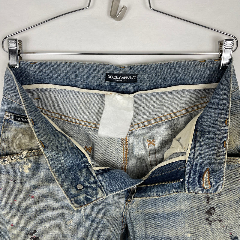 Dolce&Gabbana Paint Crush Denim Pants