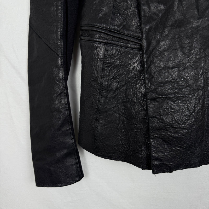 FW01 Rick Owens Button Up Leather Jacket