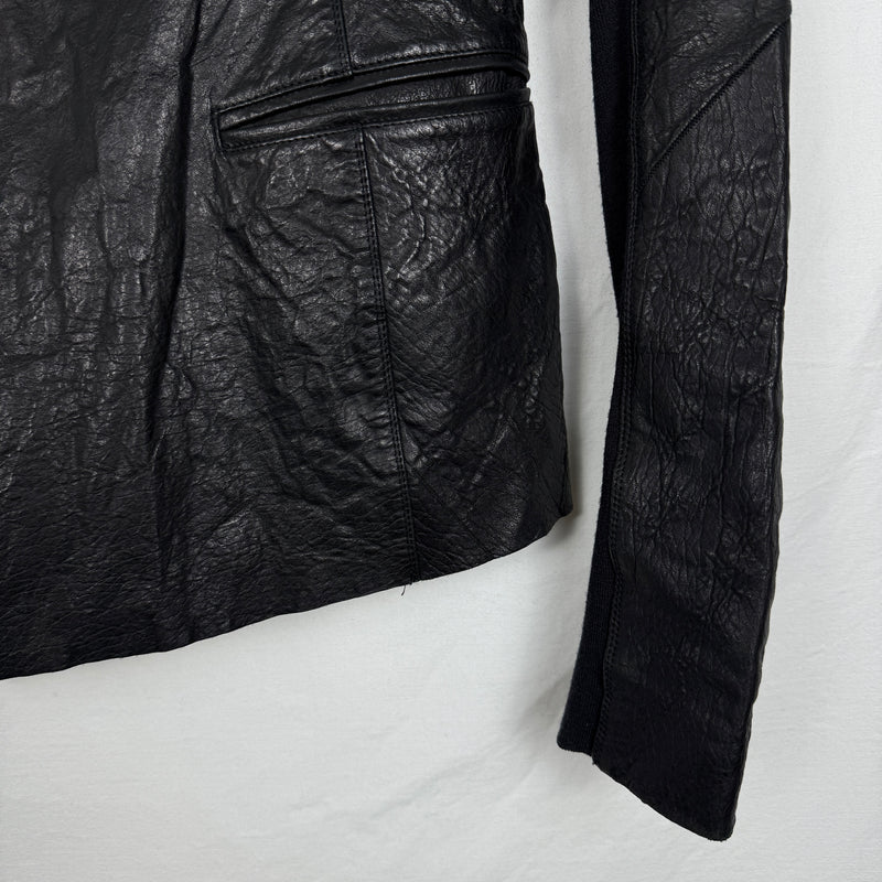 FW01 Rick Owens Button Up Leather Jacket