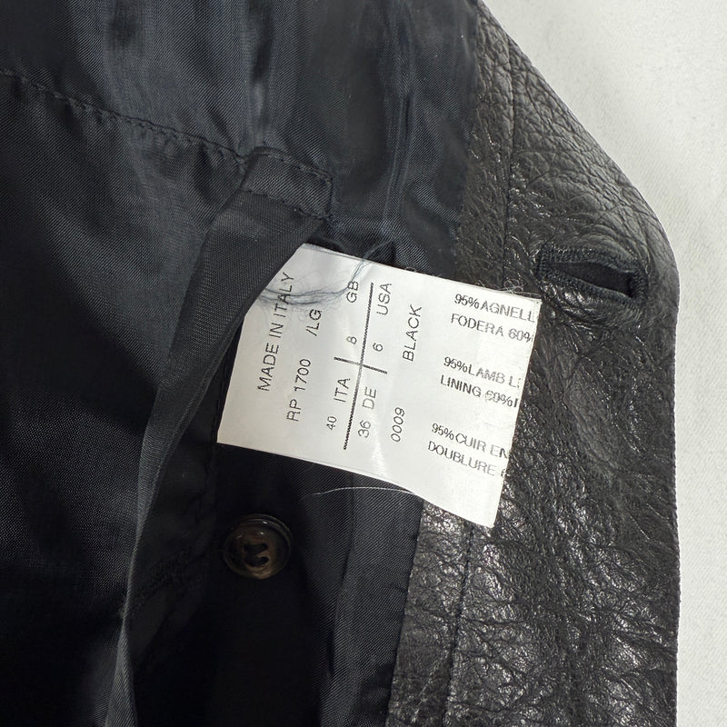 FW01 Rick Owens Button Up Leather Jacket