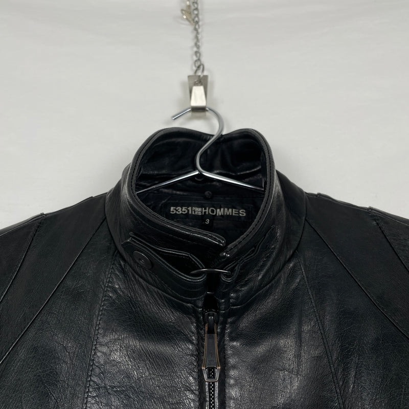 5351 Pour les Hommes Leather Biker Jacket
