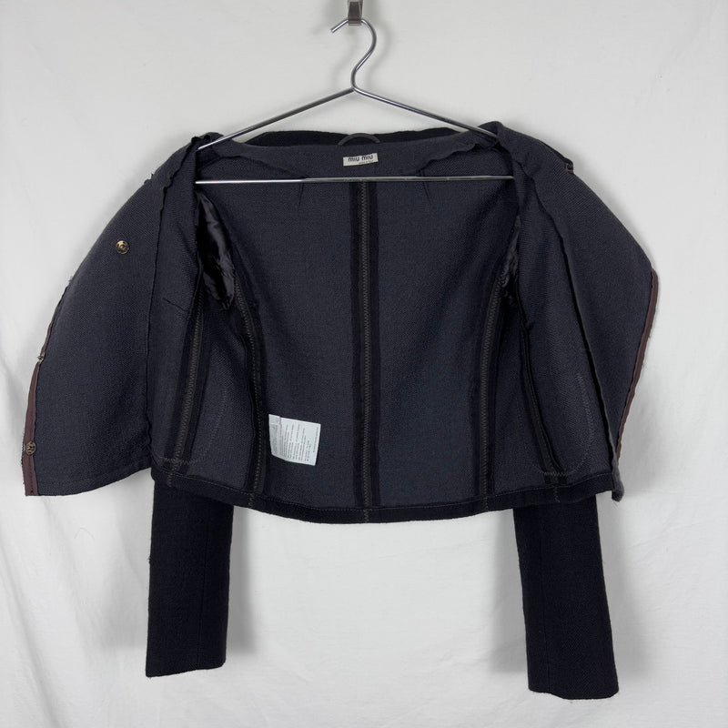 00s Miu Miu Cropped Wool Jacket
