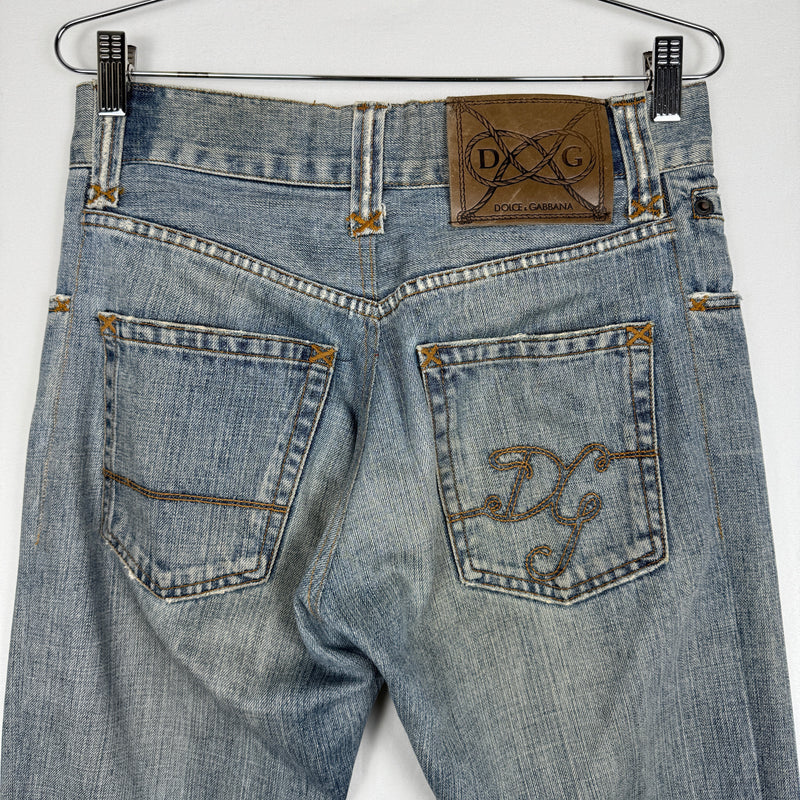 00s Dolce&Gabbana Distressed Tapered Jeans