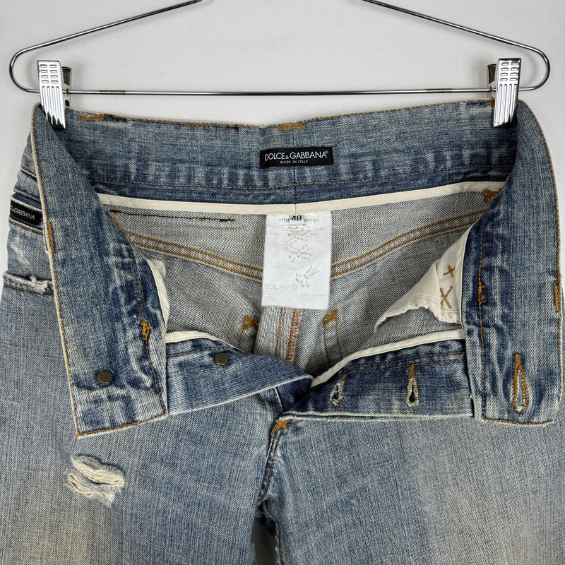 00s Dolce&Gabbana Distressed Tapered Jeans