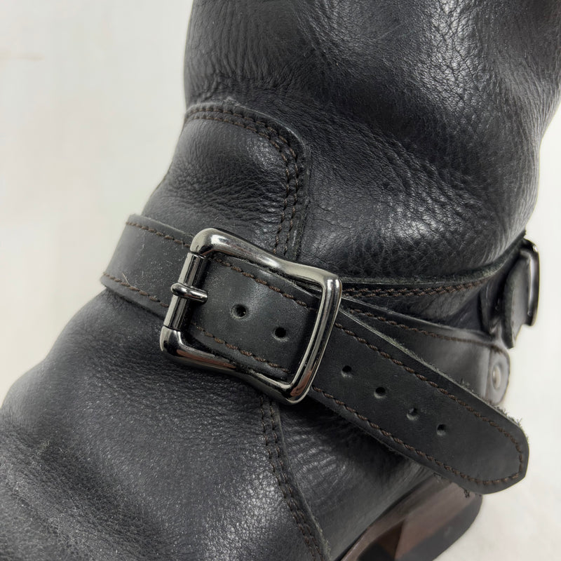 5351 Pour Les Hommes Mid Calf Leather Saddle Boots