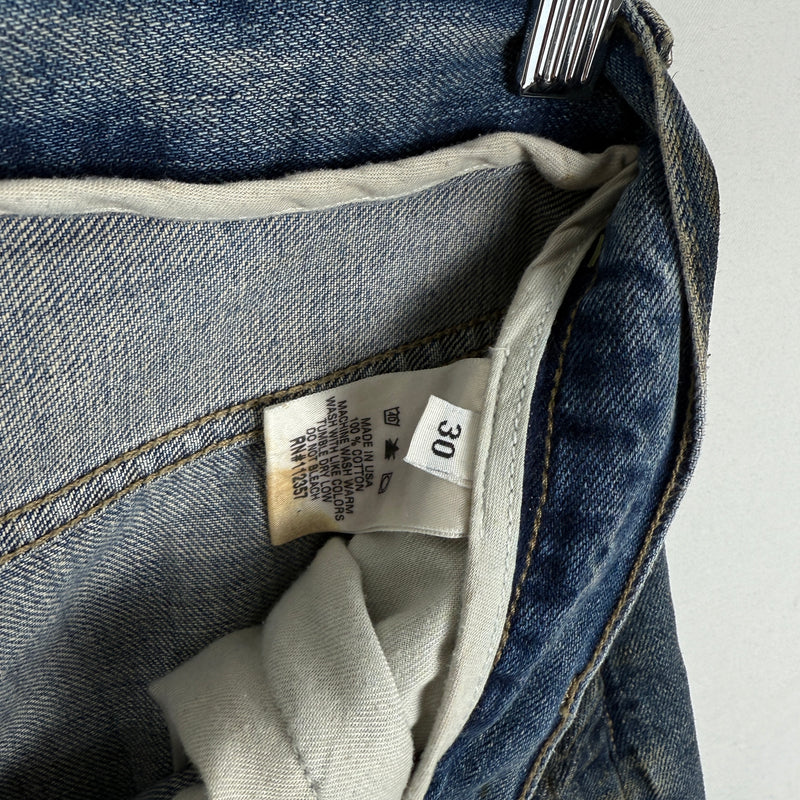 00s Rick Owens Slab Waxed Distressed Mudwash Jeans