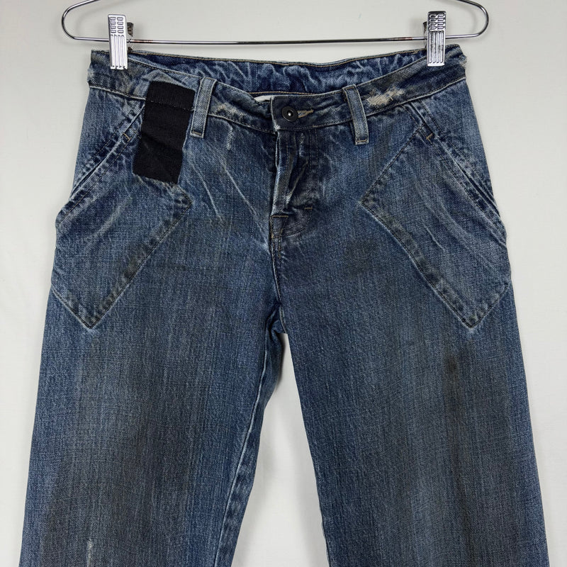 2001 Rick Owens Slab Spiral Cut Jeans