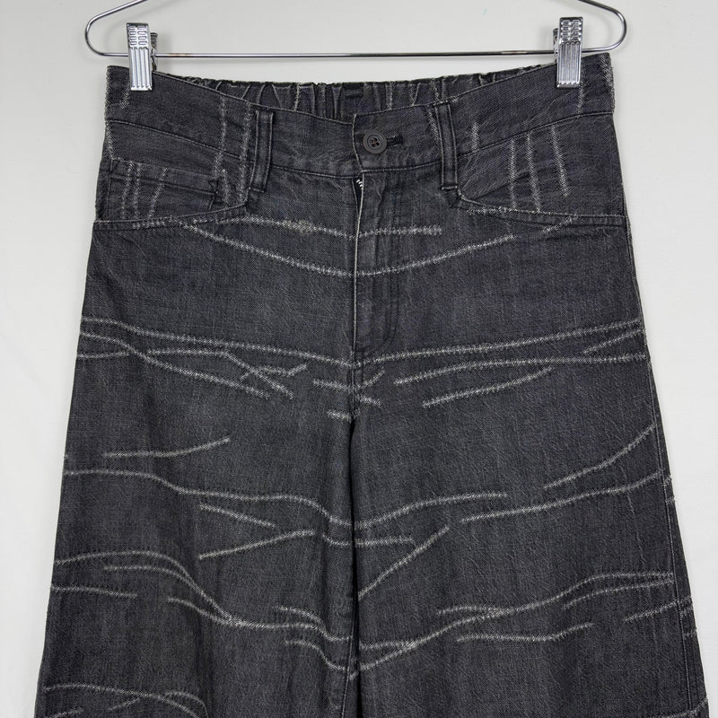 Issey Miyake Plantation Distress Denim Trousers