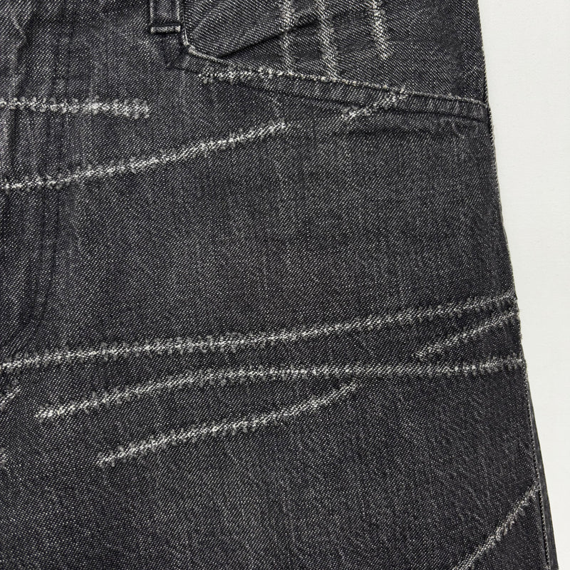 Issey Miyake Plantation Distress Denim Trousers