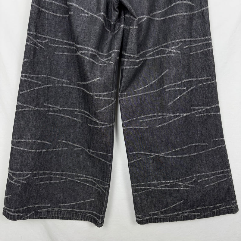 Issey Miyake Plantation Distress Denim Trousers