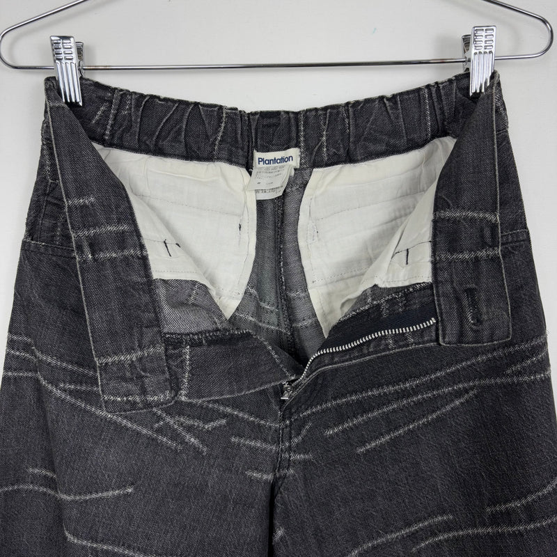 Issey Miyake Plantation Distress Denim Trousers