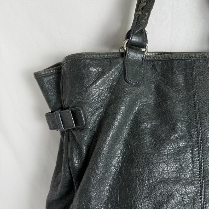 Balenciaga Hexagon Leather Tote Bag