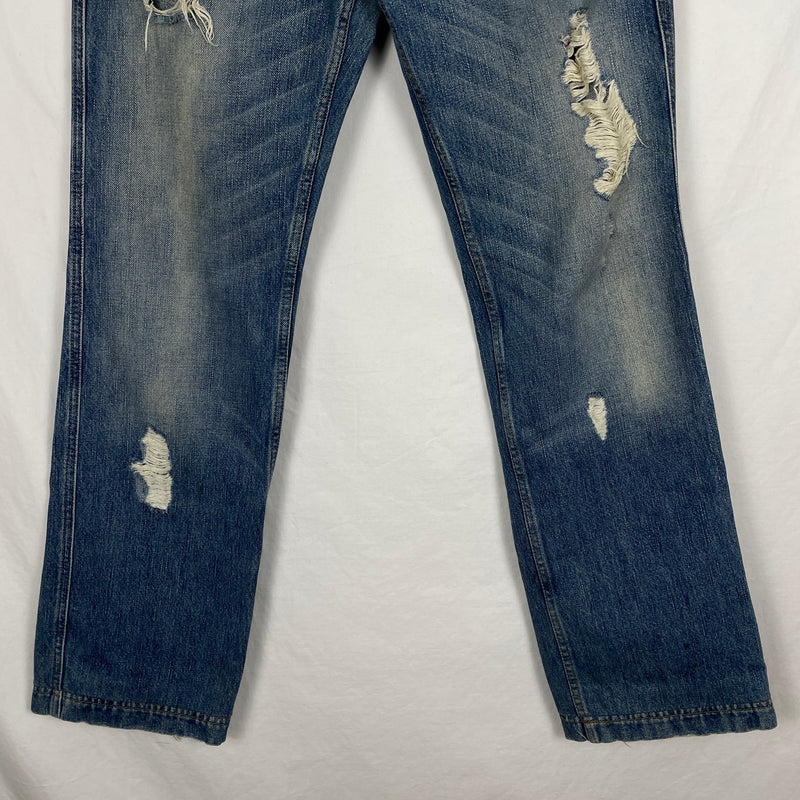 00s Dolce&Gabbana Distressed Low Rise Jeans