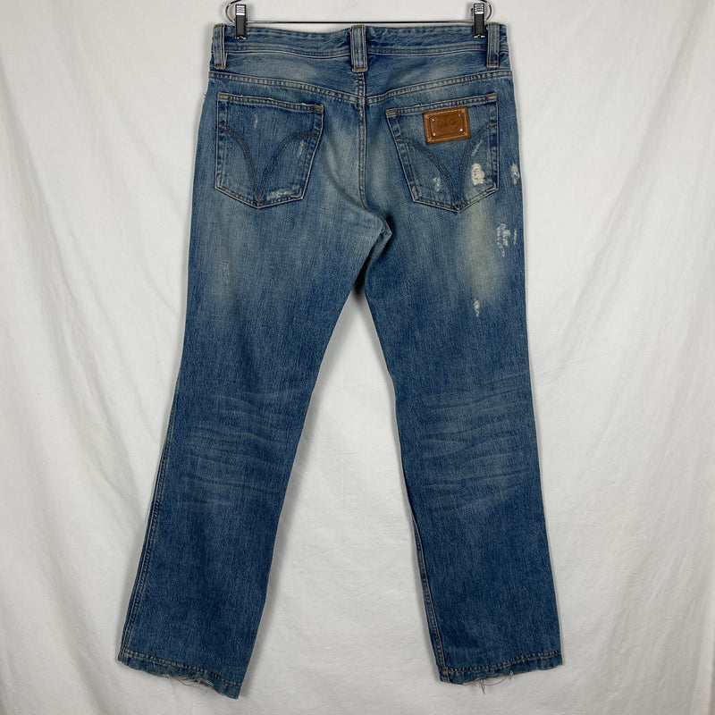 00s Dolce&Gabbana Distressed Low Rise Jeans