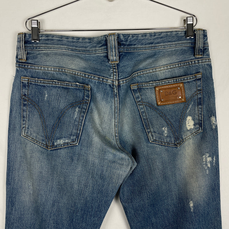 00s Dolce&Gabbana Distressed Low Rise Jeans