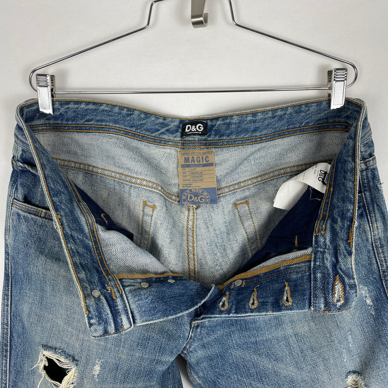00s Dolce&Gabbana Distressed Low Rise Jeans