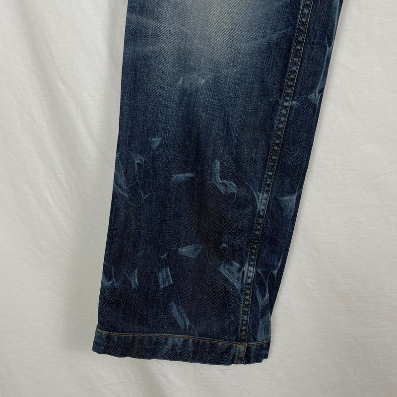 00s Dolce&Gabbana Laser Print Low Rise Jeans
